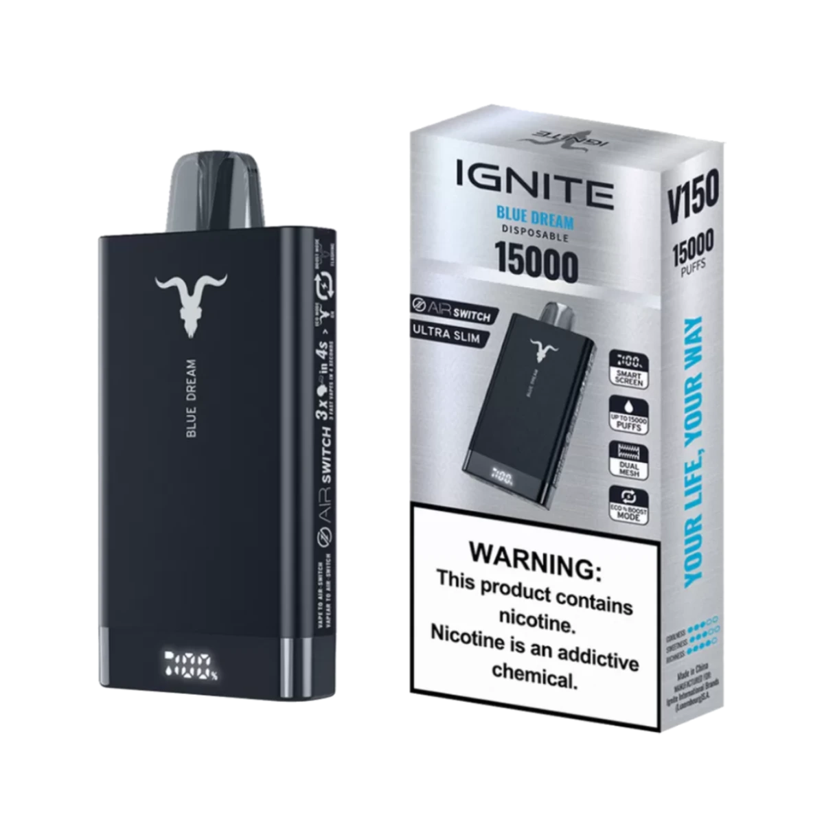 Ignite BLUE DREAM Vape v150, package photo